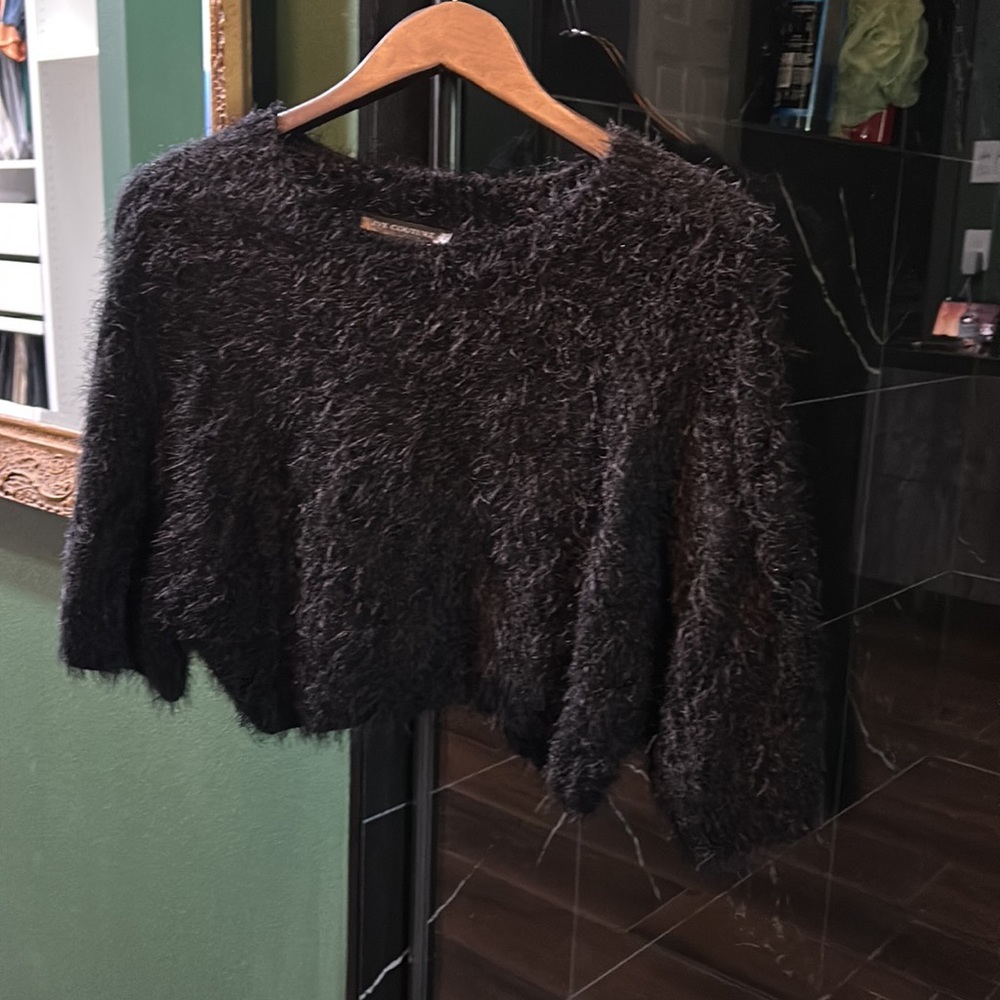 Black Sweater Half top. Very comfortable and girly. Dress up or dress down.